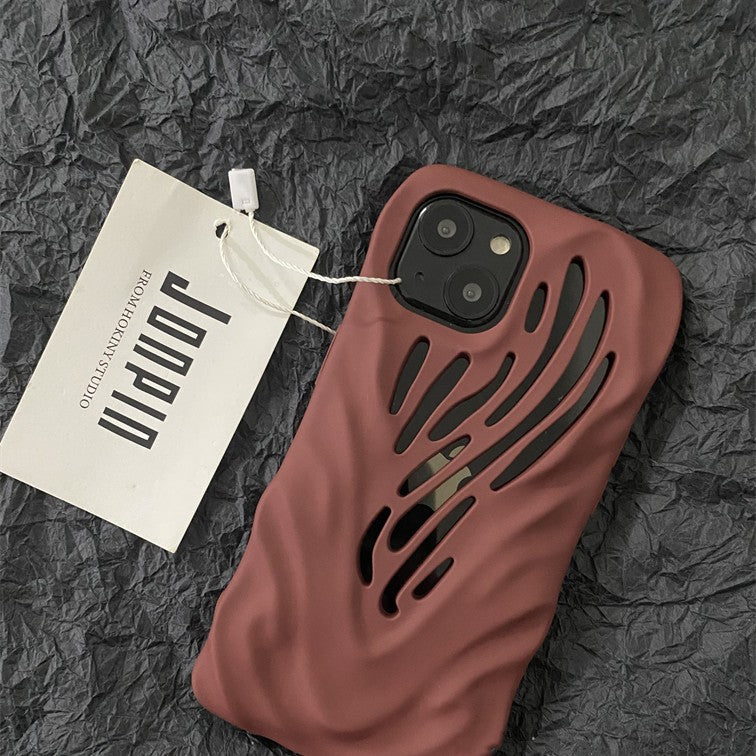 Elevate Your Style with the Titanium Gray Wind Hollowed Out Phone Case